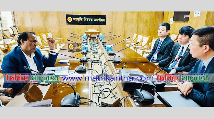 সংস্কৃতি প্রতিমন্ত্রীর সাথে চায়না পাওয়ার প্রতিনিধি দলের বৈঠক